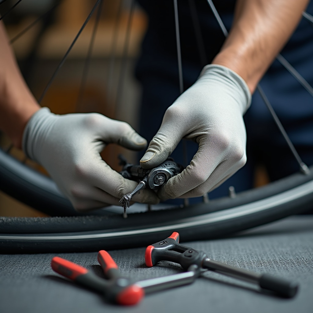 Riparazione foratura camera d'aria bicicletta